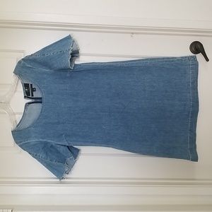 7 for all Mankind Distressed Denim Summer Dress with Italian Fabric